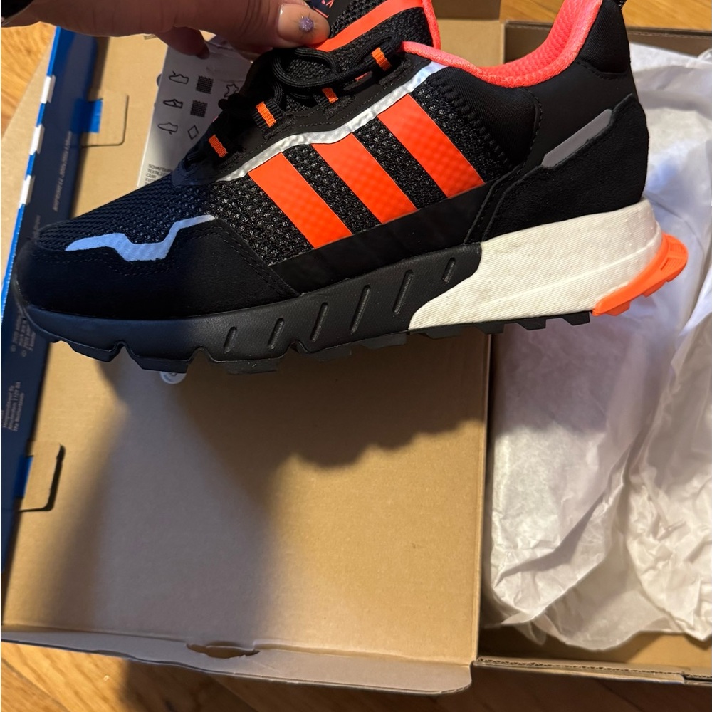 Adidas Black and Orange Sneakers